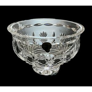 Vintage WATERFORD CRYSTAL Killarney 6" Footed Bowl Heavy Crystal Glass Bowl Mint